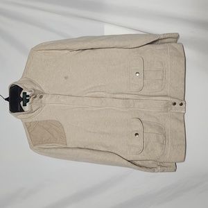 Lauren Ralph Lauren Jacket Women 1X Plus Size Beige Snap Zip Outdoor Equestrian